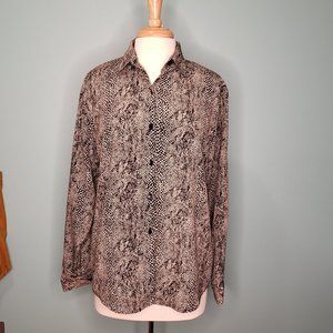 Vintage Animal Print Blouse
